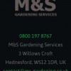 M & S Gardening Services